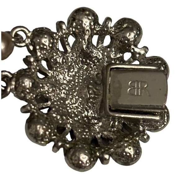 BANANA REPUBLIC 2 Strand Glass Moonstone and Faux Pearl Choker Necklace 16" - Picture 3 of 10